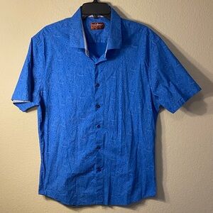 Fashionable Blue Button-Down Shirt for Men